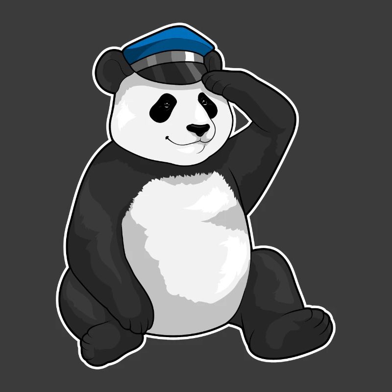 Panda Polizei Polizeimütze