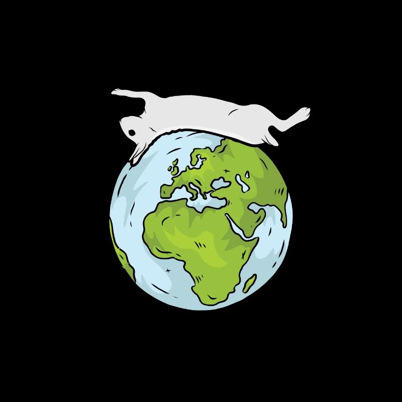 Jour de la Terre Mignon Lapin aime le monde