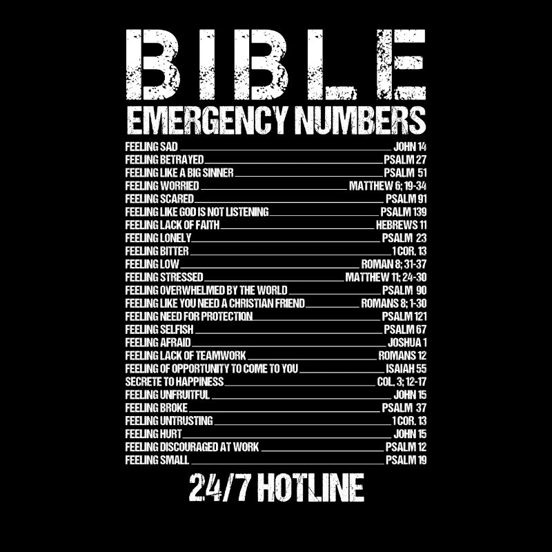 Numéros d’urgence bibliques Waymaker Jésus Christian