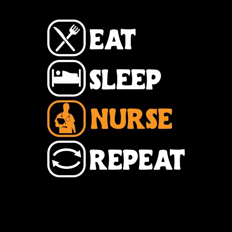 Manger Sleep Nurse Répéter Nursing Medical Gift idea