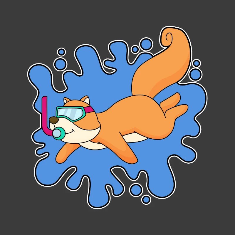 Squirrel Diver Snorkel Diving