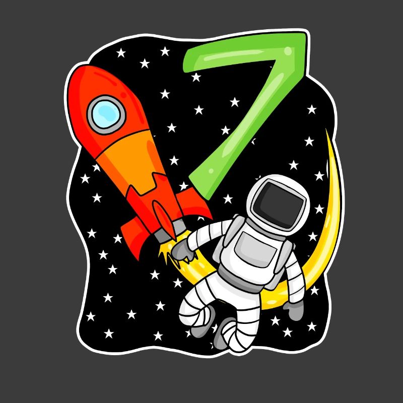 7e anniversaire - 7 ans Jeune astronaute