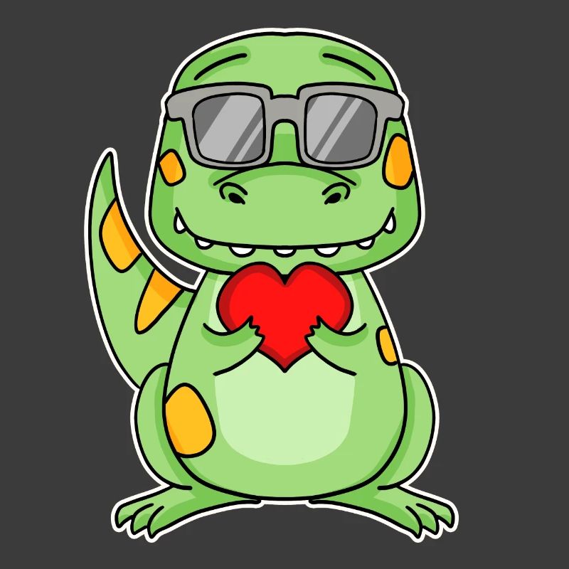 Dinosaurier mit Herz - Liebe Romantisch