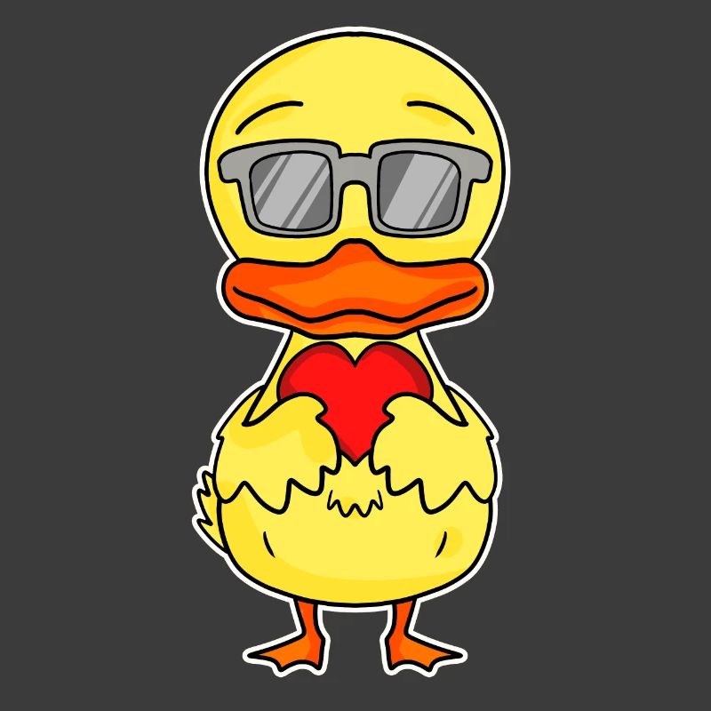 Ente mit Herz - Liebe Romantisch
