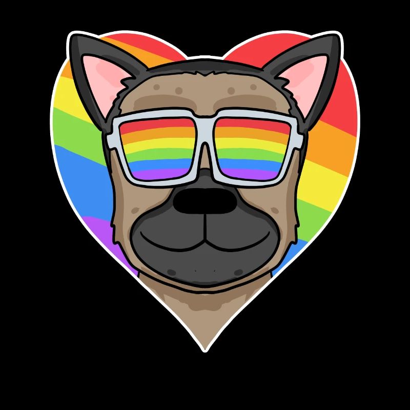 Gay Regenbogen - Deutscher Schäferhund Hund