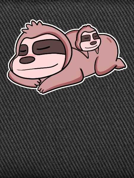 Sloth with baby