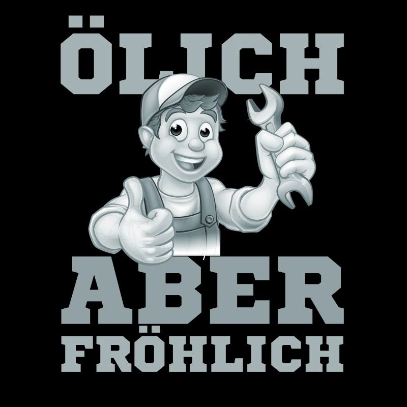 Fröhlicher Handwerker Daumenhoch