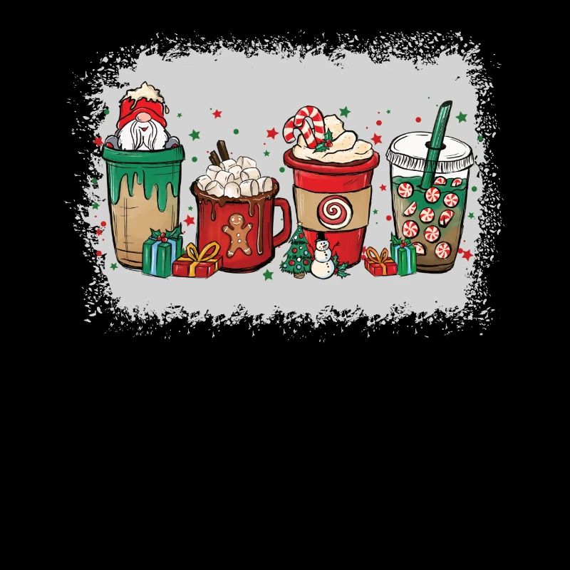 Christmas coffee cup bleached