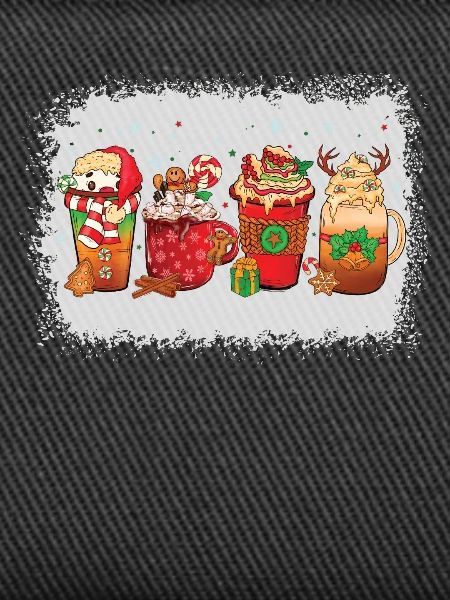 Christmas coffee cup bleached