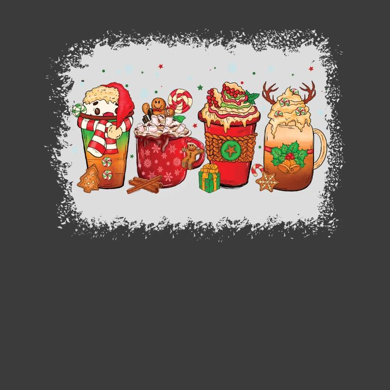 Christmas coffee cup bleached