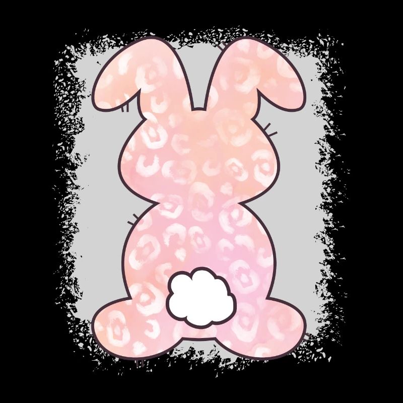 Lapin de Pâques blanchi imprimé léopard