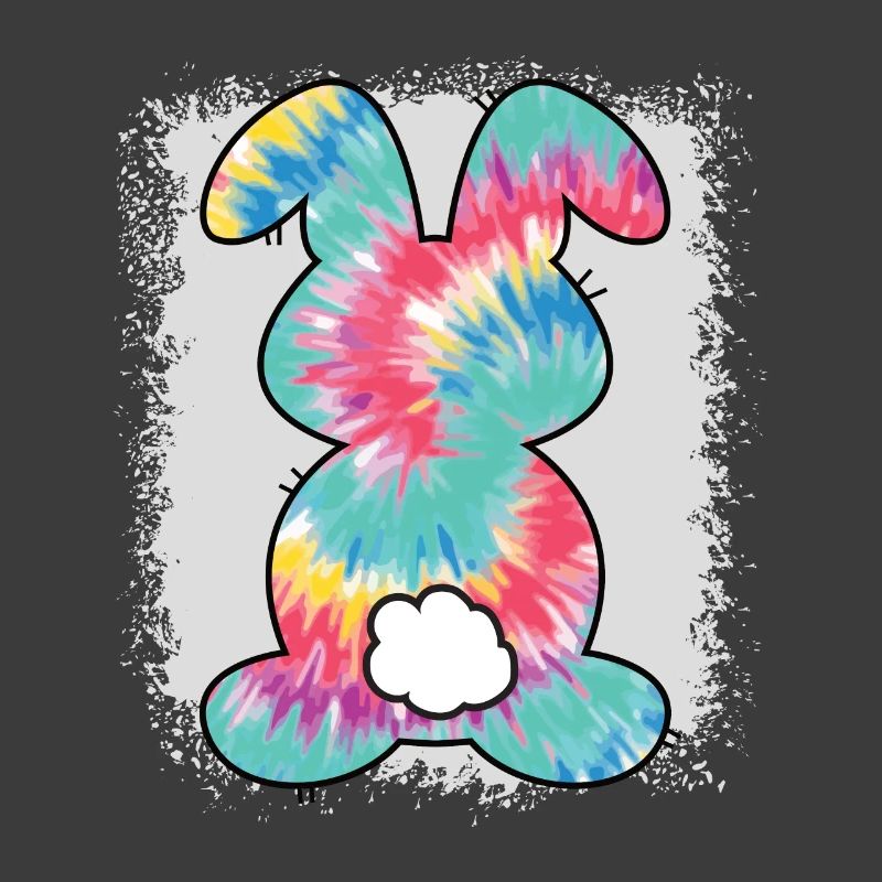 Tie Dye Rabbit Bleached Easter