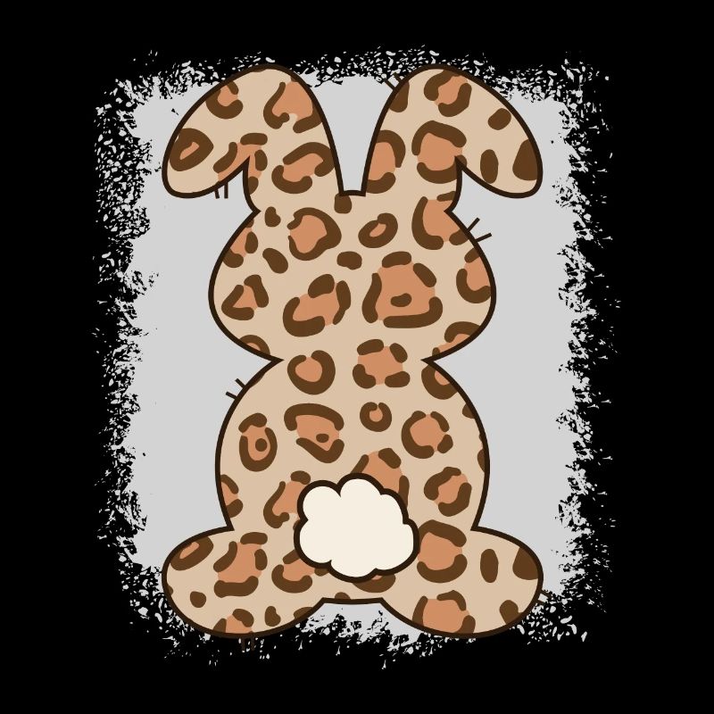 Imprimé léopard lapin blanchi Pâques