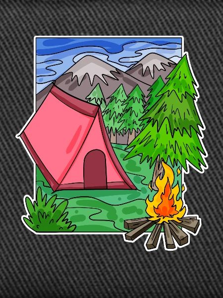 Camping Camping Motif