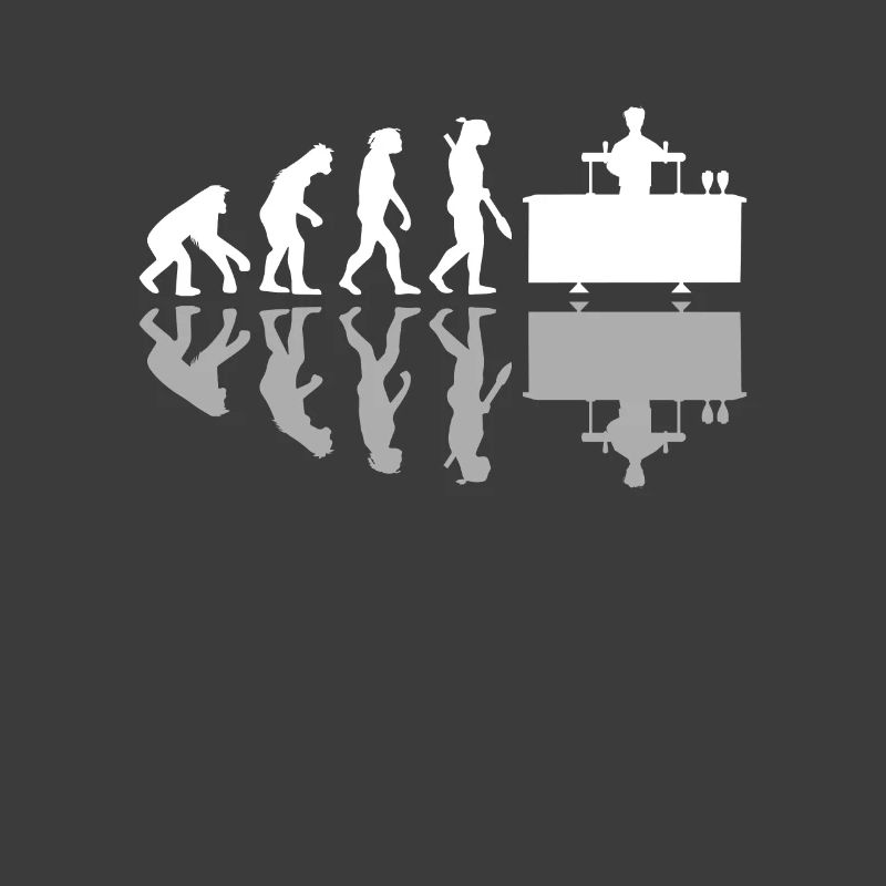 Human Evolution Funny Barkeeper Bartender