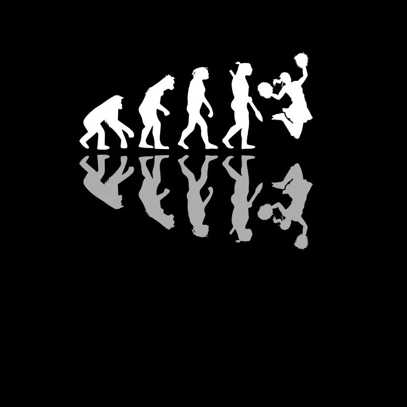 Human Evolution Cheerleading Cheer Cheerleaders