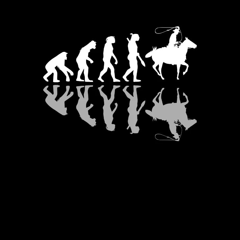 Cowboy Human Evolution Country Rodeo Horseback