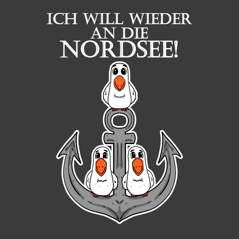Nordsee Plattdeutsch Spruch Moin Möwe Anker