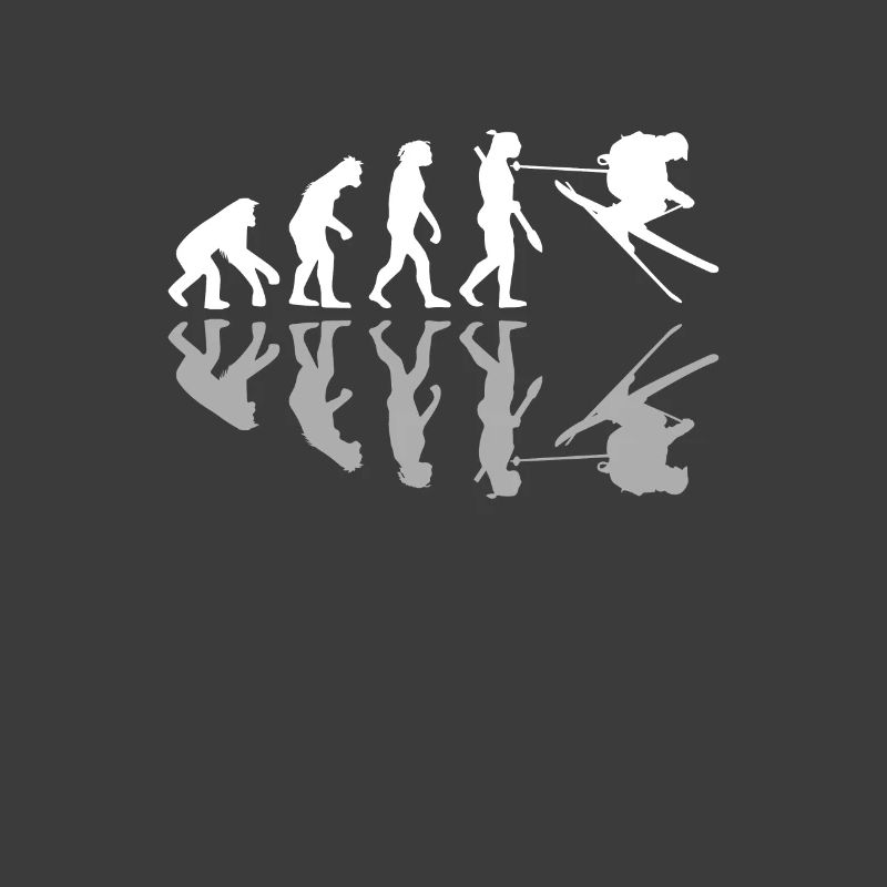 Human Evolution Skiing Ski Snowboard Winter
