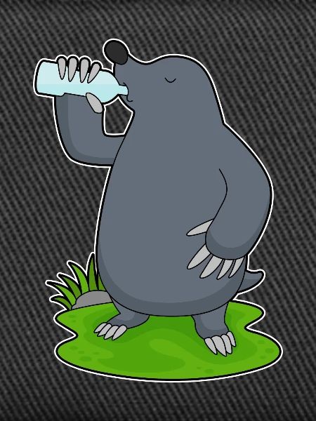 Maulwurf Wasserflasche