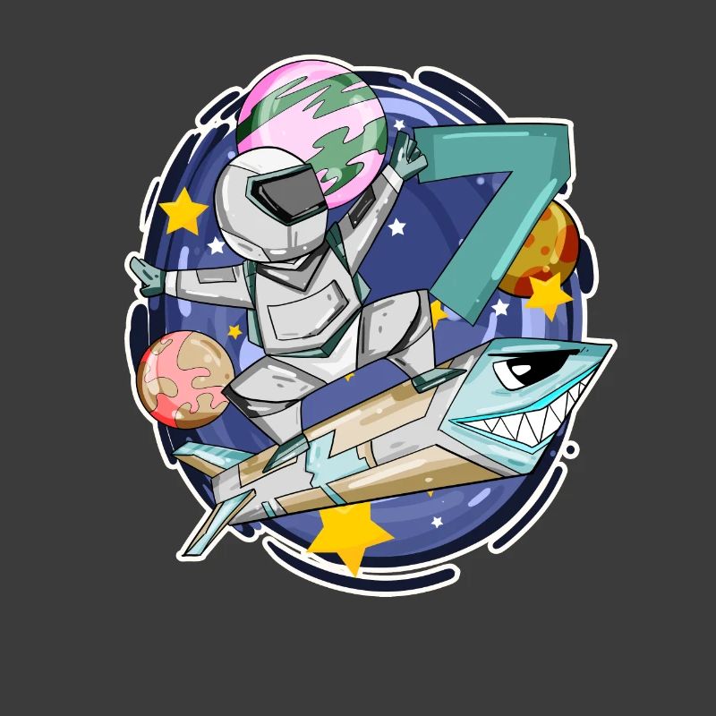 7e anniversaire - Cadeau de garçon astronaute de 7 ans