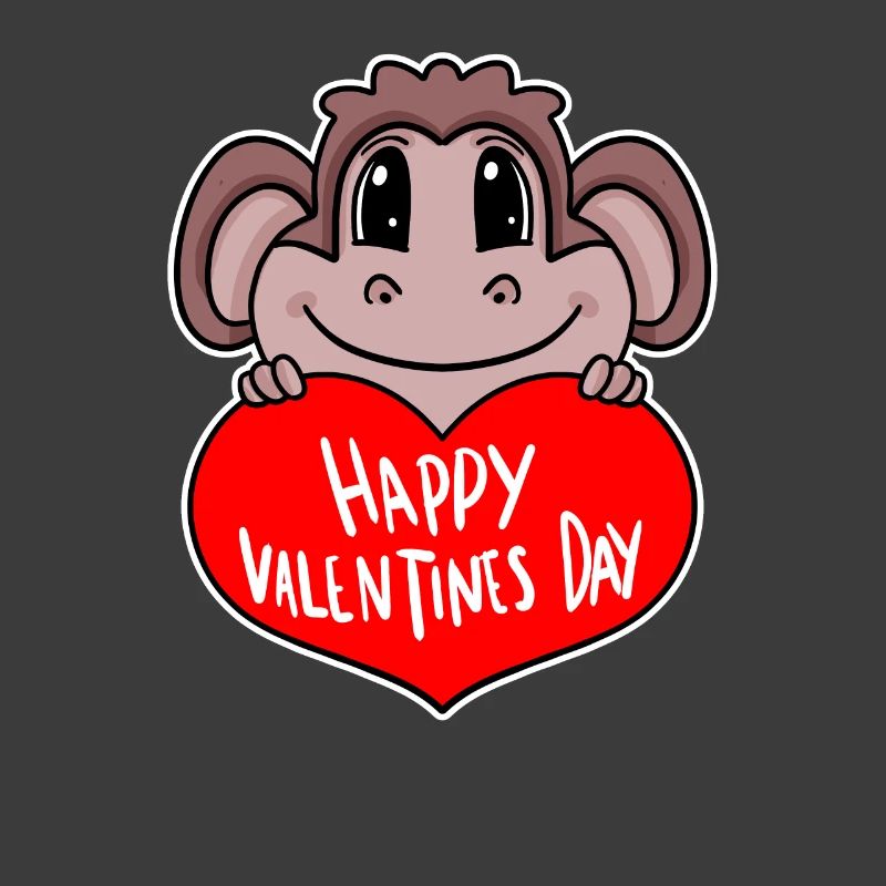 Valentine's Day Heart Monkey