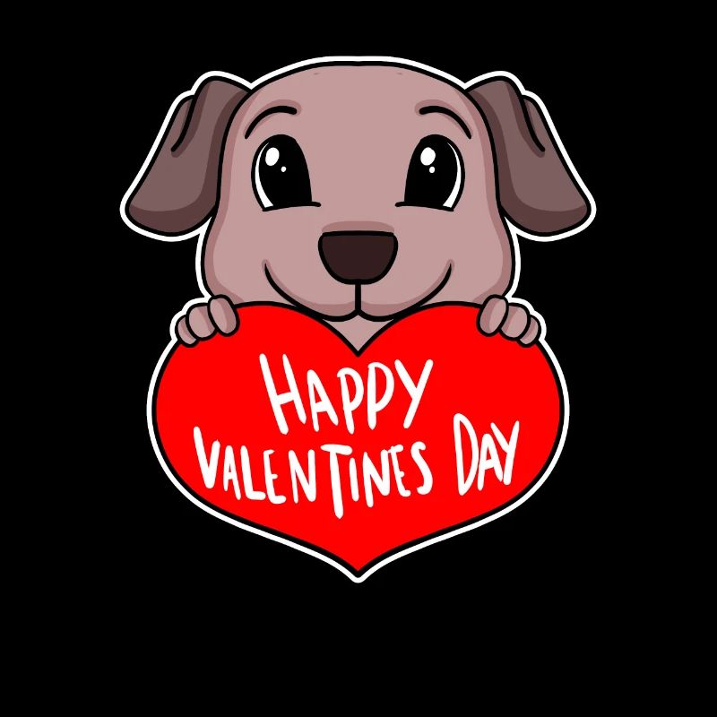 Propriétaire de chien de cœur de la Saint-Valentin