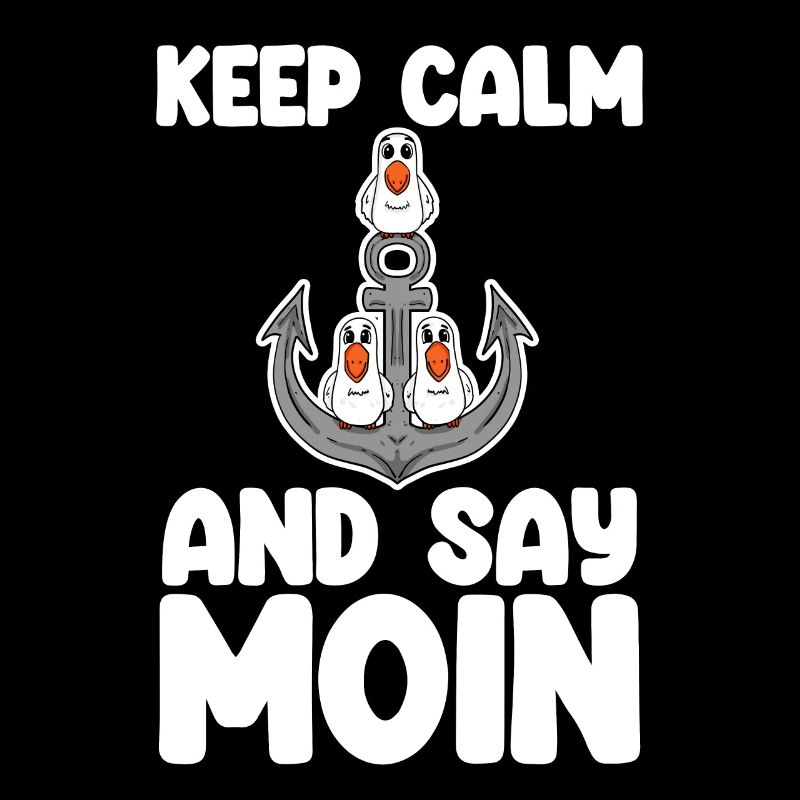 Nordsee Plattdeutsch Spruch Moin Möwe Anker