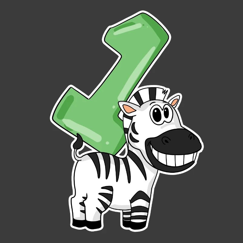 1 Jahr alt - Einschulung - Zebra Motiv - Gewinner