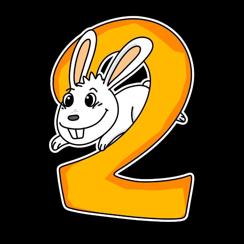 2 Jahre alt - 2. Geburtstag mit Tier Motiv
