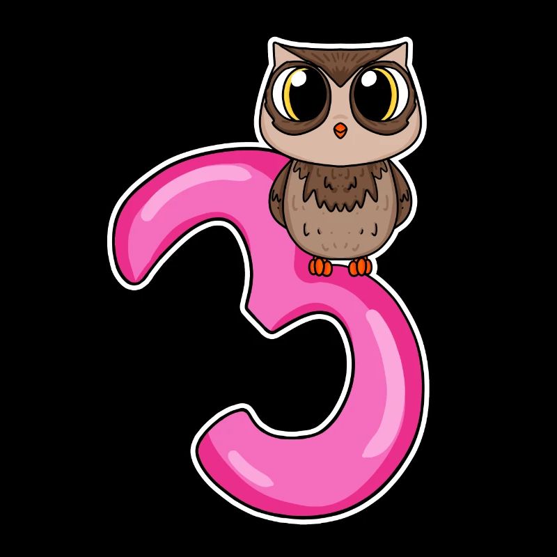 3 years old - 3rd birthday with animal motif