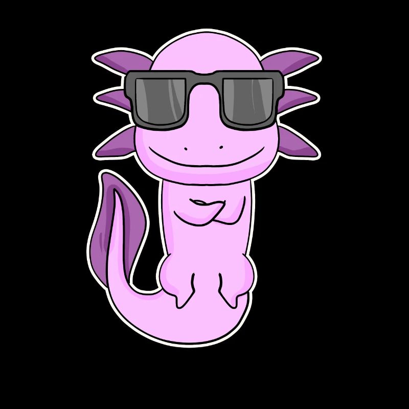 Axolotl with sunglasses
