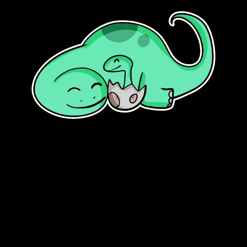 Dinosaure avec bébé dinosaure