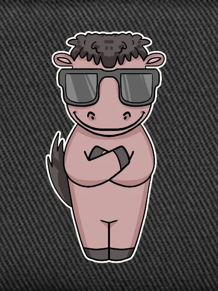 Pferd mit Sonnenbrille