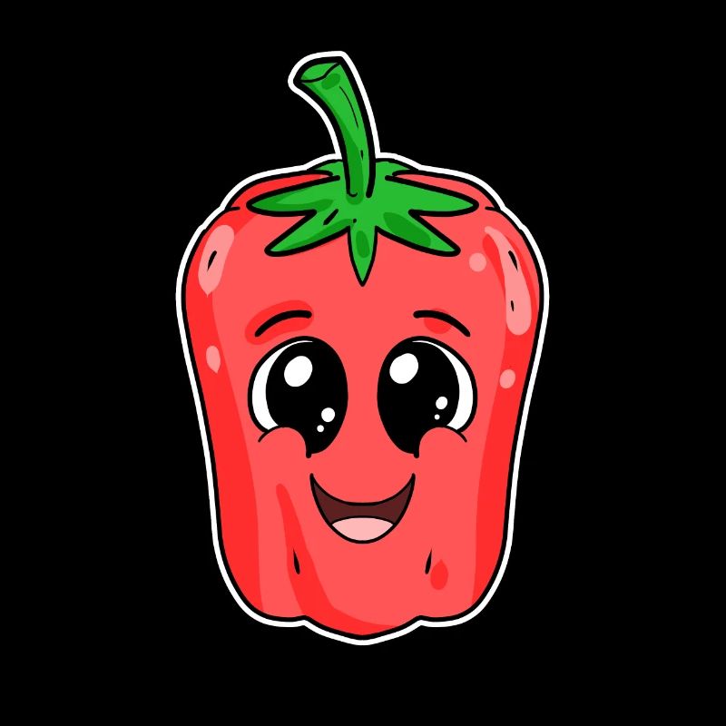 Motif de visage de poivre mignon