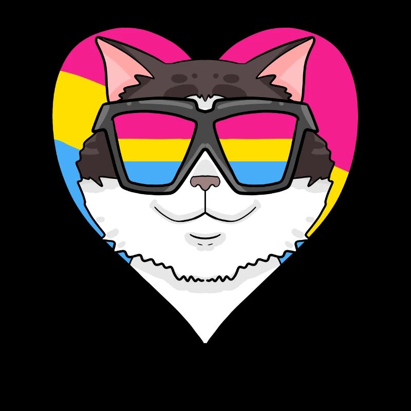 Pansexual Cat Ragdoll Heart Gift