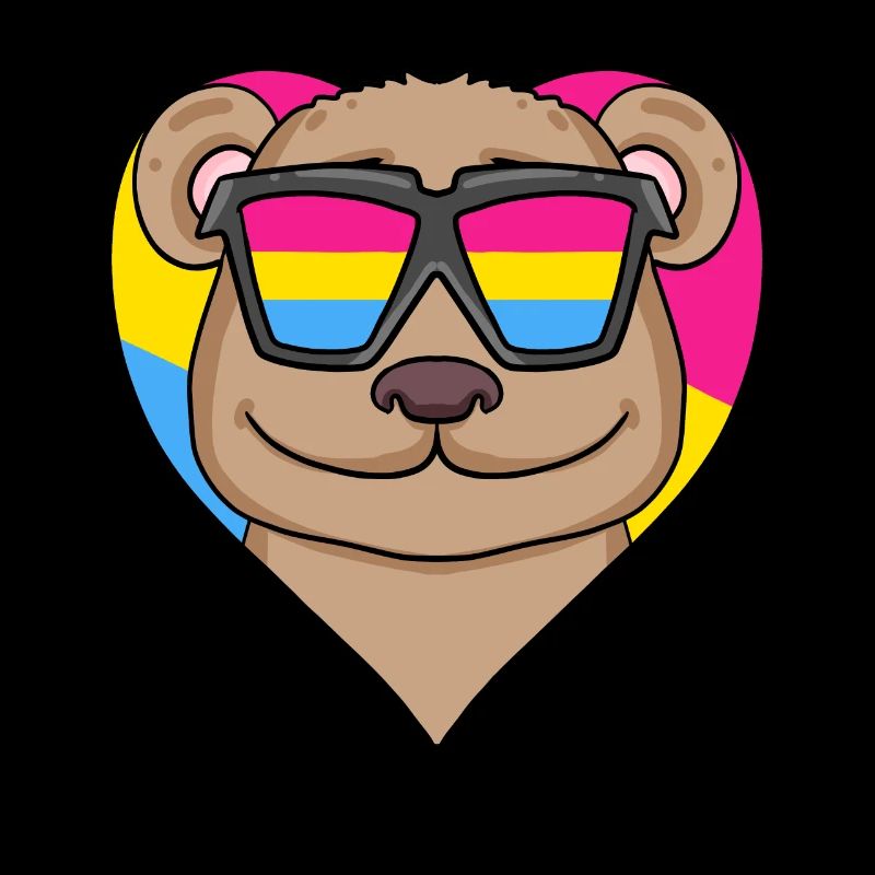 Pansexual Bear Heart Gift