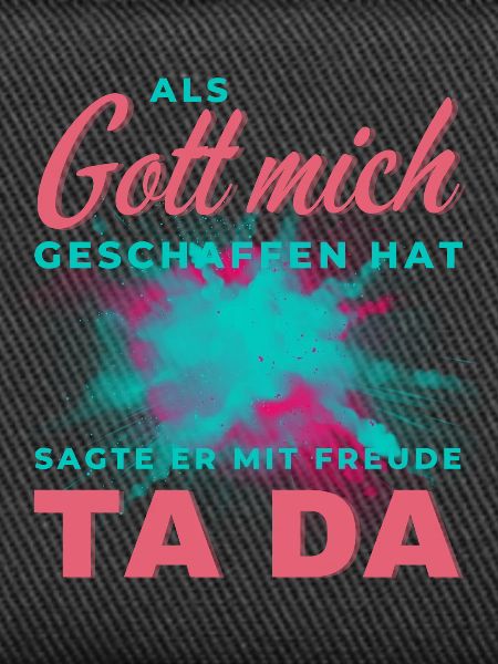 Bunter Schrift-Splash TA DA