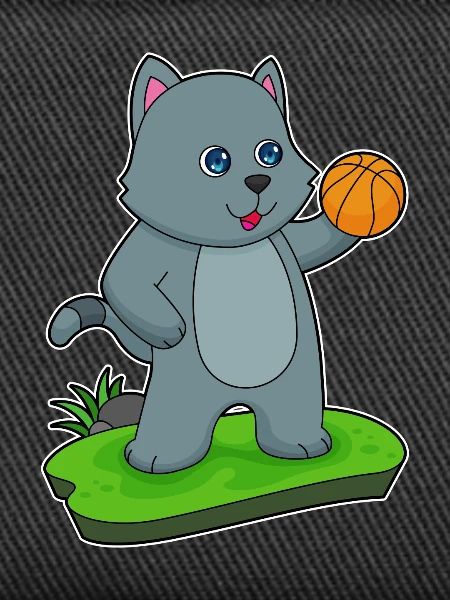 Cat Basketball Player Basketball