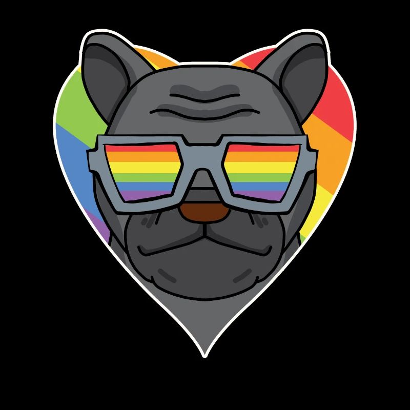 Arc-en-ciel - Chien bouledogue français
