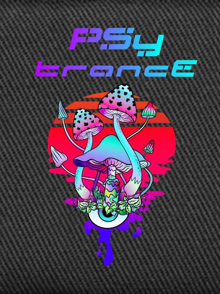 Psytrance Psychedelic Mushroom Sunset