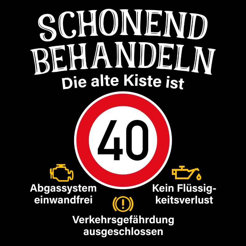 40. Geburtstag Schonend Behandeln Alte Kiste 40