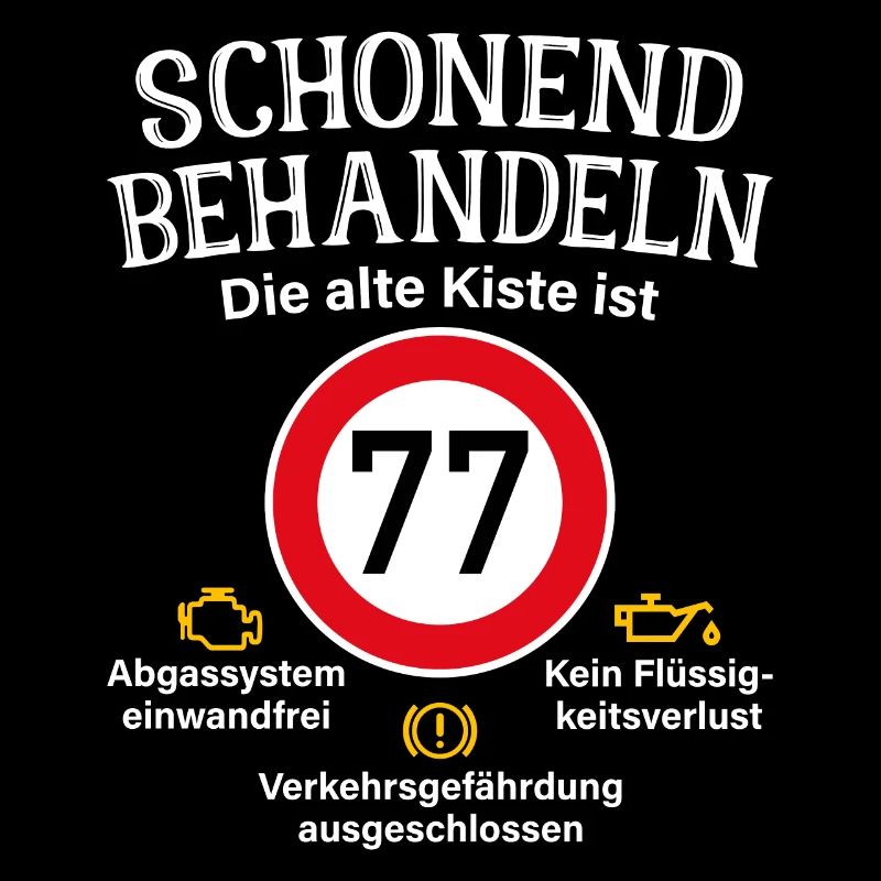 77. Geburtstag Schonend Behandeln Alte Kiste 77