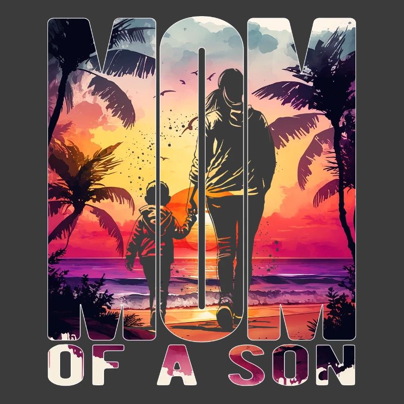 Mutter mit einem Sohn Muttertag Strand Mama Kind