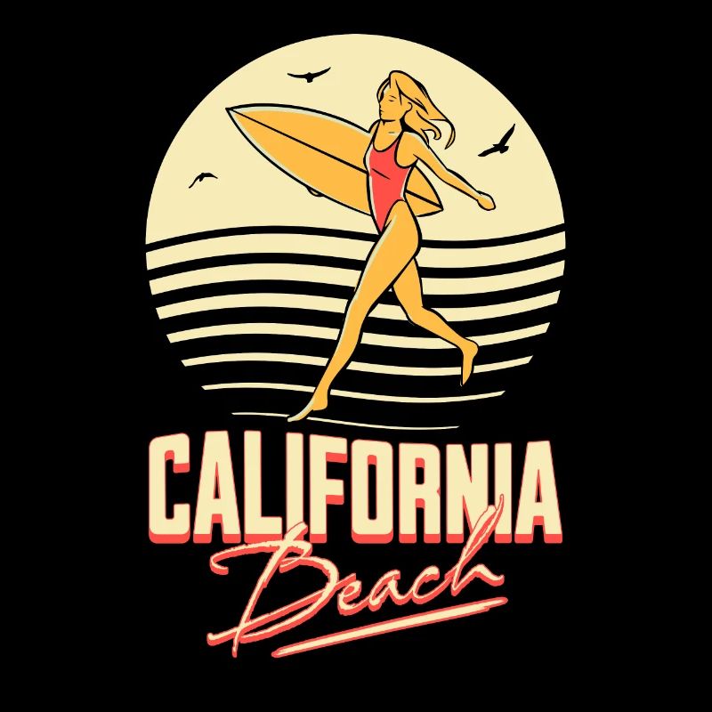 Kalifornisches Strandsurfermädchen