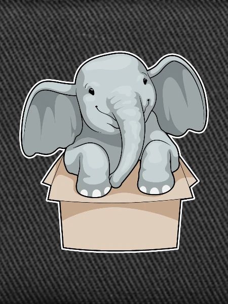 Elephant Cardboard Box