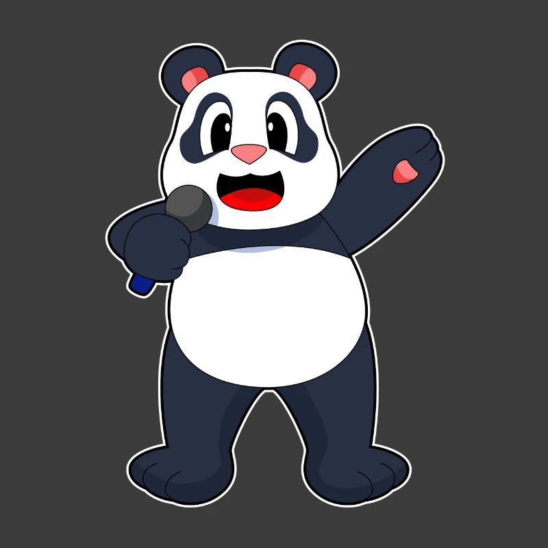 Panda Singer Chant au micro
