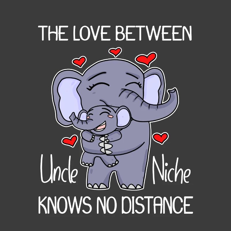 Uncle and niece Love elephant gift