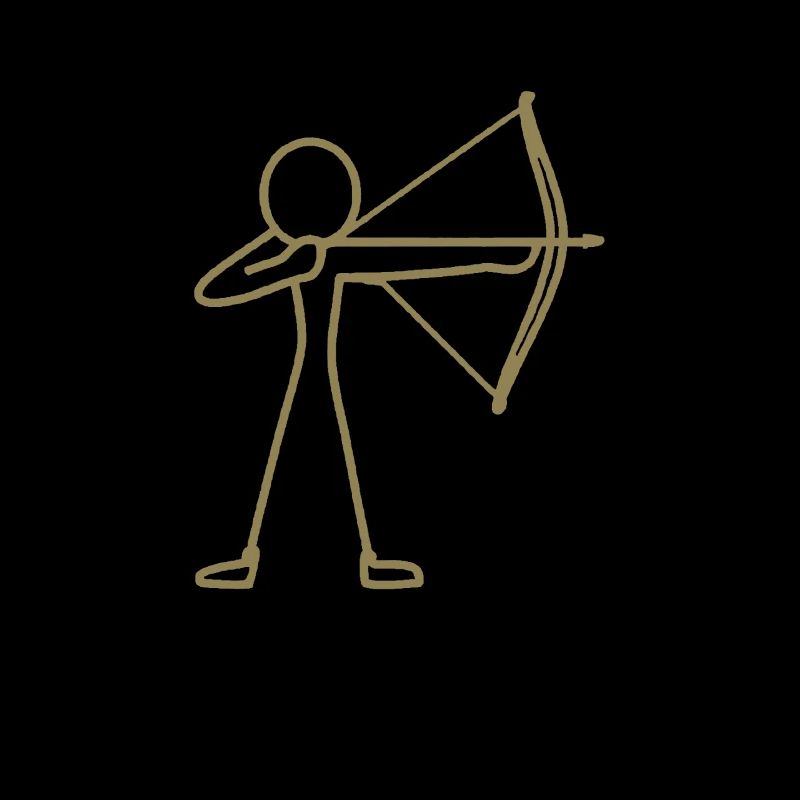 Stick figure bow archery archer