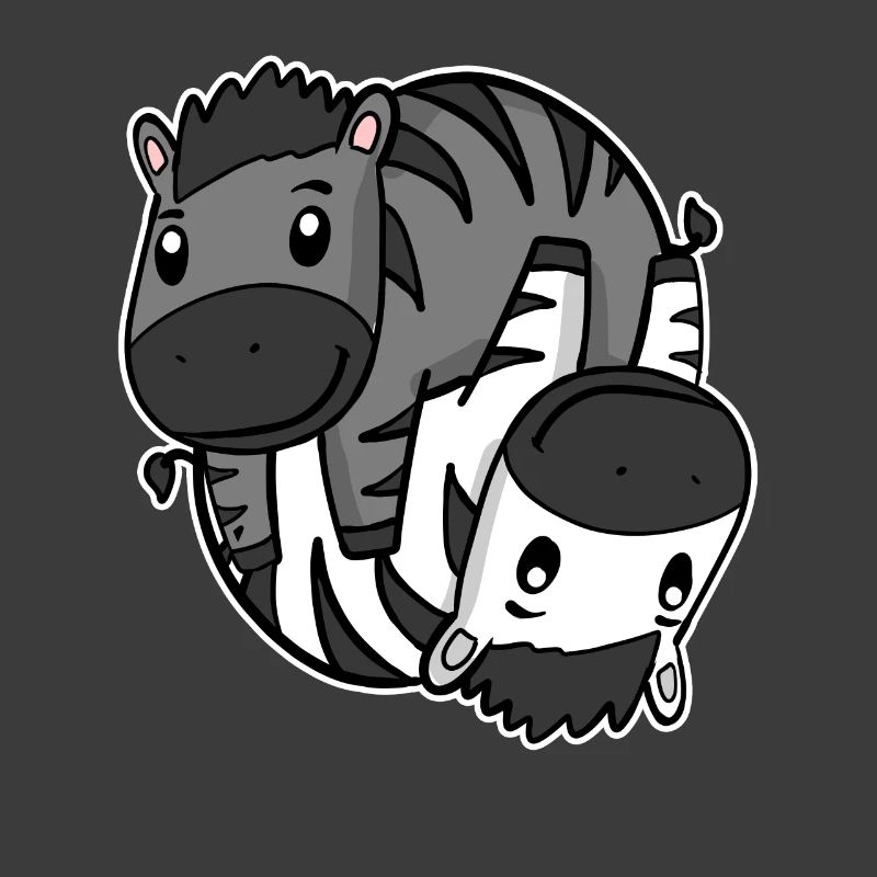 Zebra Yin Yang Symbol